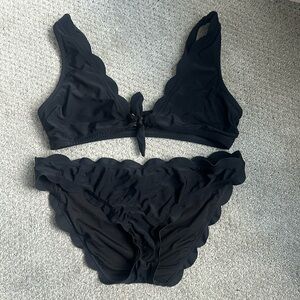 ⭐️BOGO⭐️ J Crew Scalloped Bikini Top and Bottom m